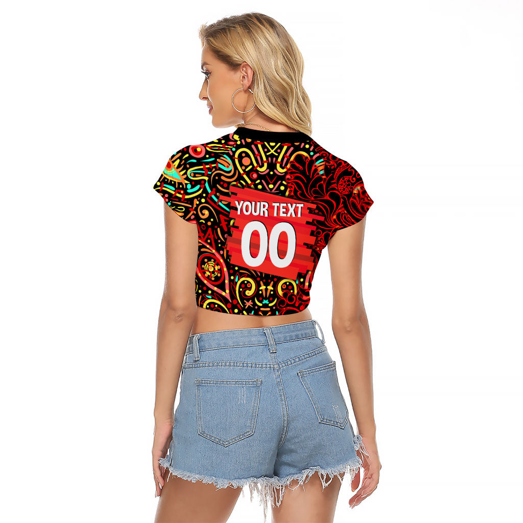 Personalized Melbourne Renegades Cricket Raglan Cropped T Shirt Hippie Psychedelic Pattern Vibrant Mandala Art Style