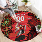Personalized Melbourne Renegades Cricket Round Carpet Hippie Psychedelic Pattern Vibrant Mandala Art Style