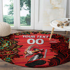 Personalized Melbourne Renegades Cricket Round Carpet Hippie Psychedelic Pattern Vibrant Mandala Art Style