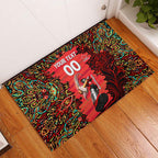 Personalized Melbourne Renegades Cricket Rubber Doormat Hippie Psychedelic Pattern Vibrant Mandala Art Style