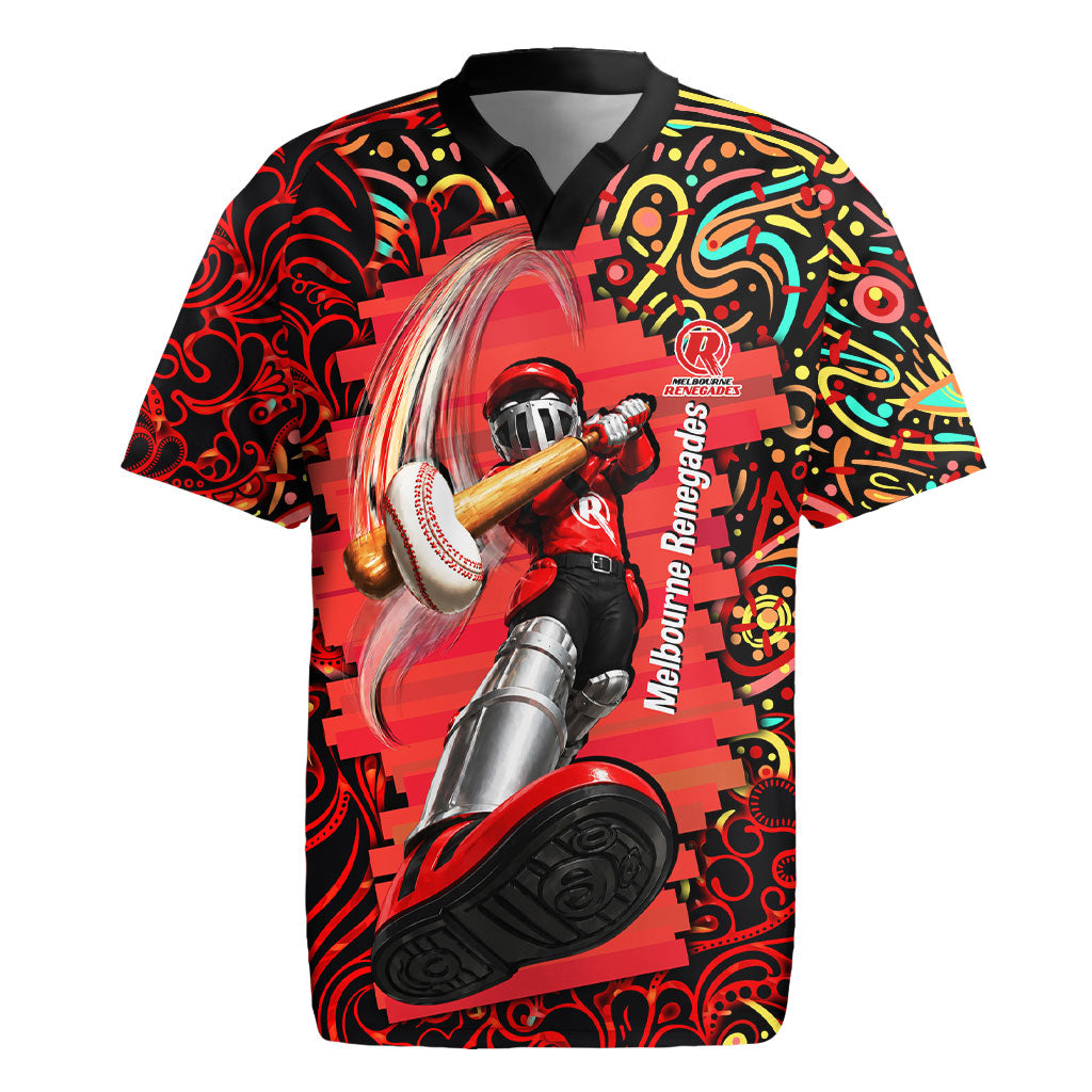 Personalized Melbourne Renegades Cricket Rugby Jersey Hippie Psychedelic Pattern Vibrant Mandala Art Style