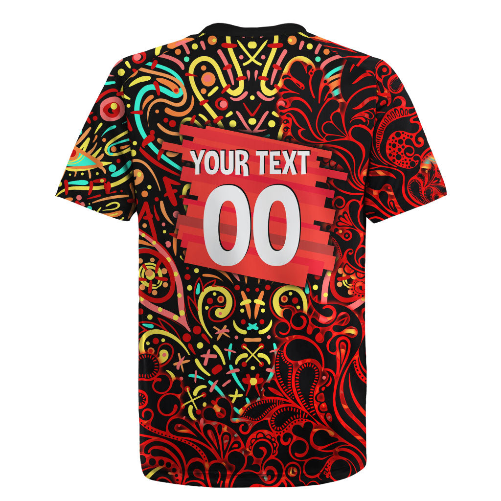 Personalized Melbourne Renegades Cricket Rugby Jersey Hippie Psychedelic Pattern Vibrant Mandala Art Style