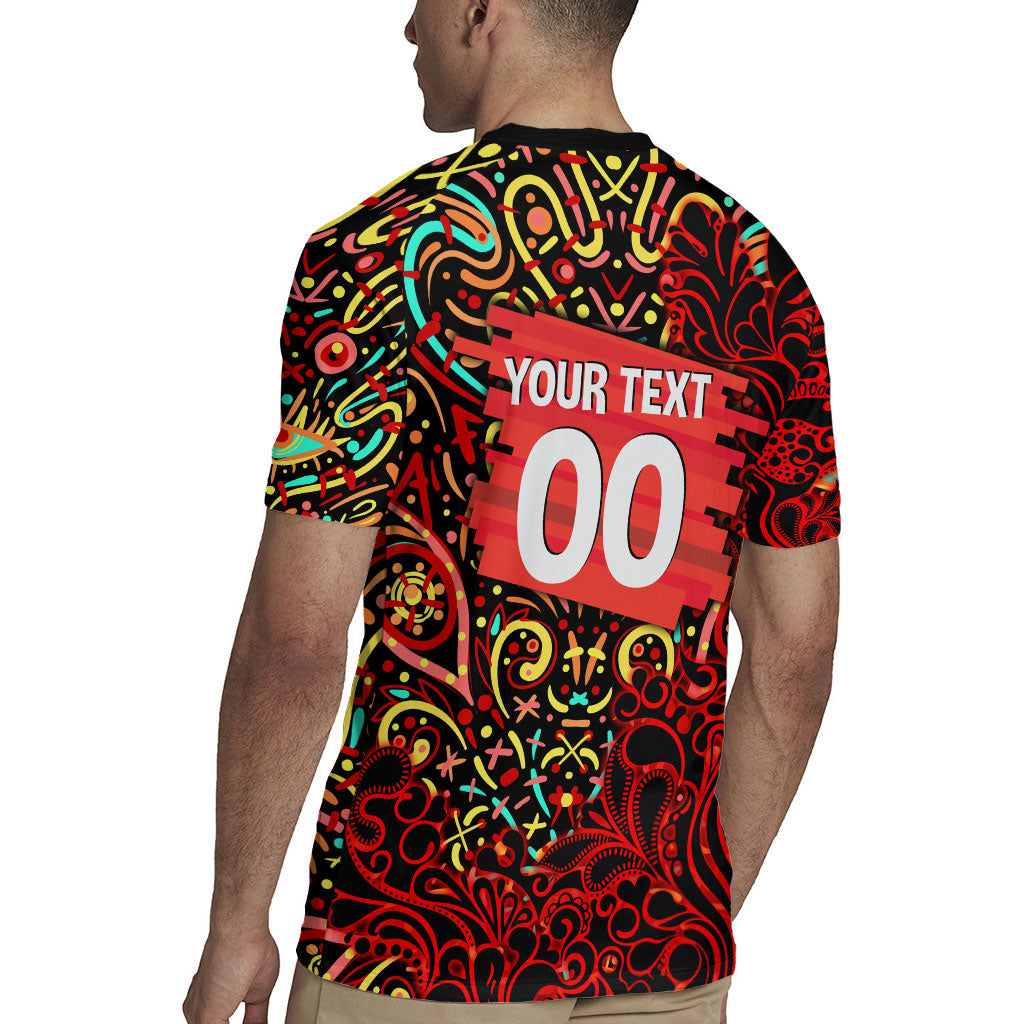 Personalized Melbourne Renegades Cricket Rugby Jersey Hippie Psychedelic Pattern Vibrant Mandala Art Style