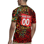 Personalized Melbourne Renegades Cricket Rugby Jersey Hippie Psychedelic Pattern Vibrant Mandala Art Style