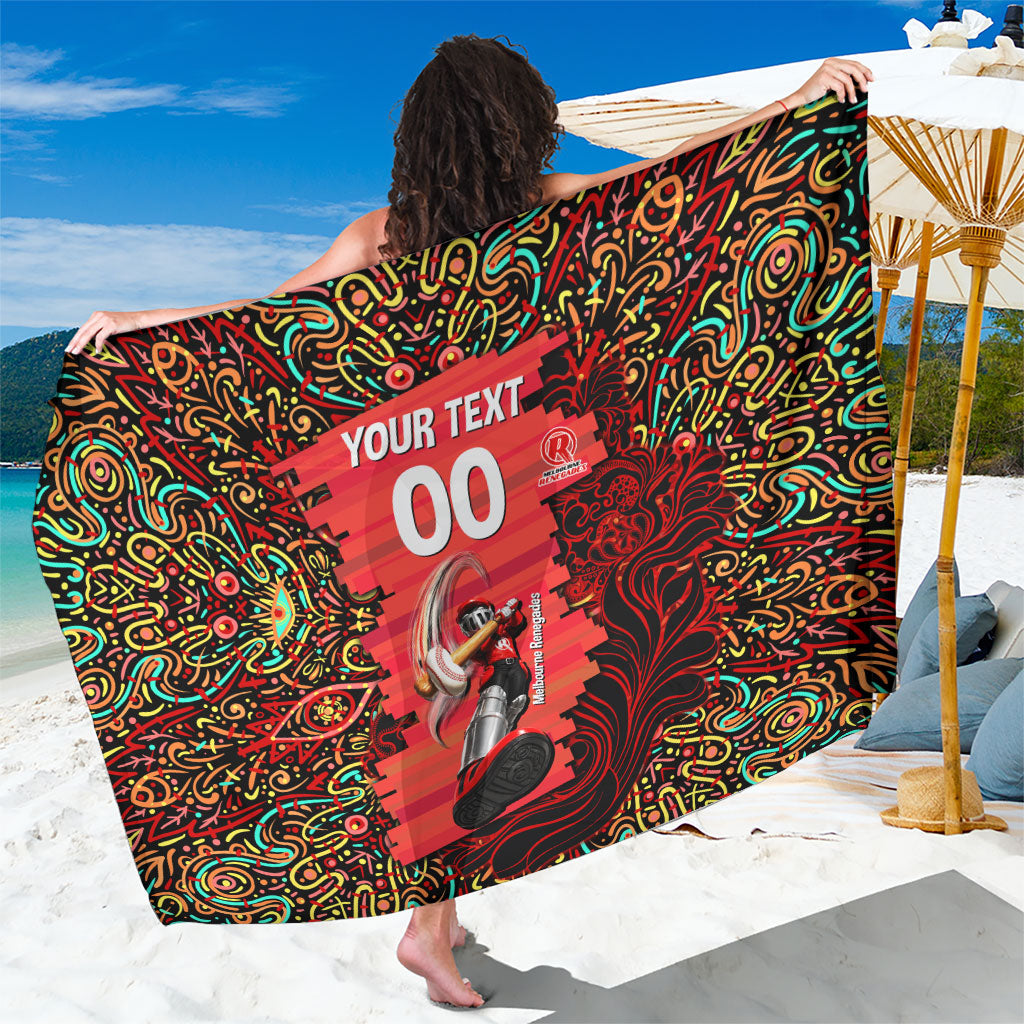Personalized Melbourne Renegades Cricket Sarong Hippie Psychedelic Pattern Vibrant Mandala Art Style