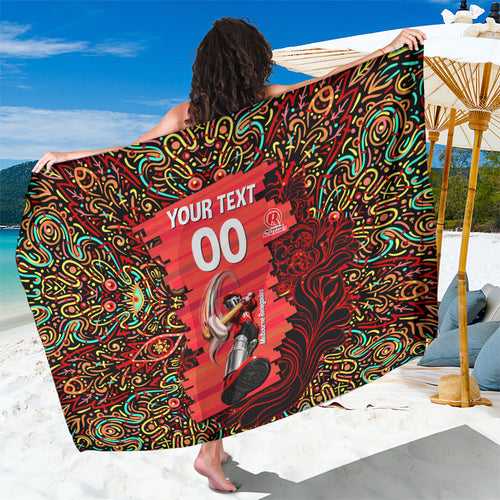 Personalized Melbourne Renegades Cricket Sarong Hippie Psychedelic Pattern Vibrant Mandala Art Style
