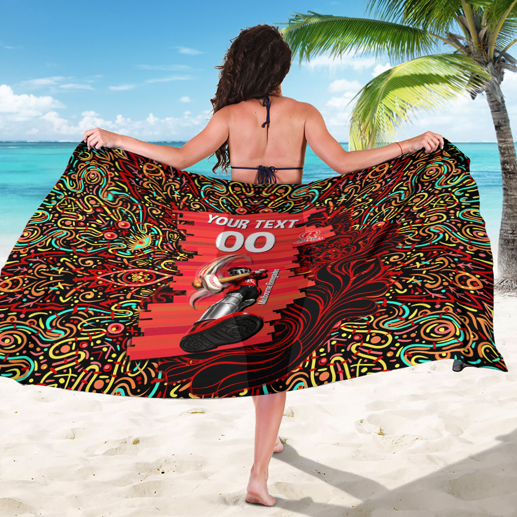Personalized Melbourne Renegades Cricket Sarong Hippie Psychedelic Pattern Vibrant Mandala Art Style