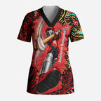 Personalized Melbourne Renegades Cricket Scrub Top Hippie Psychedelic Pattern Vibrant Mandala Art Style