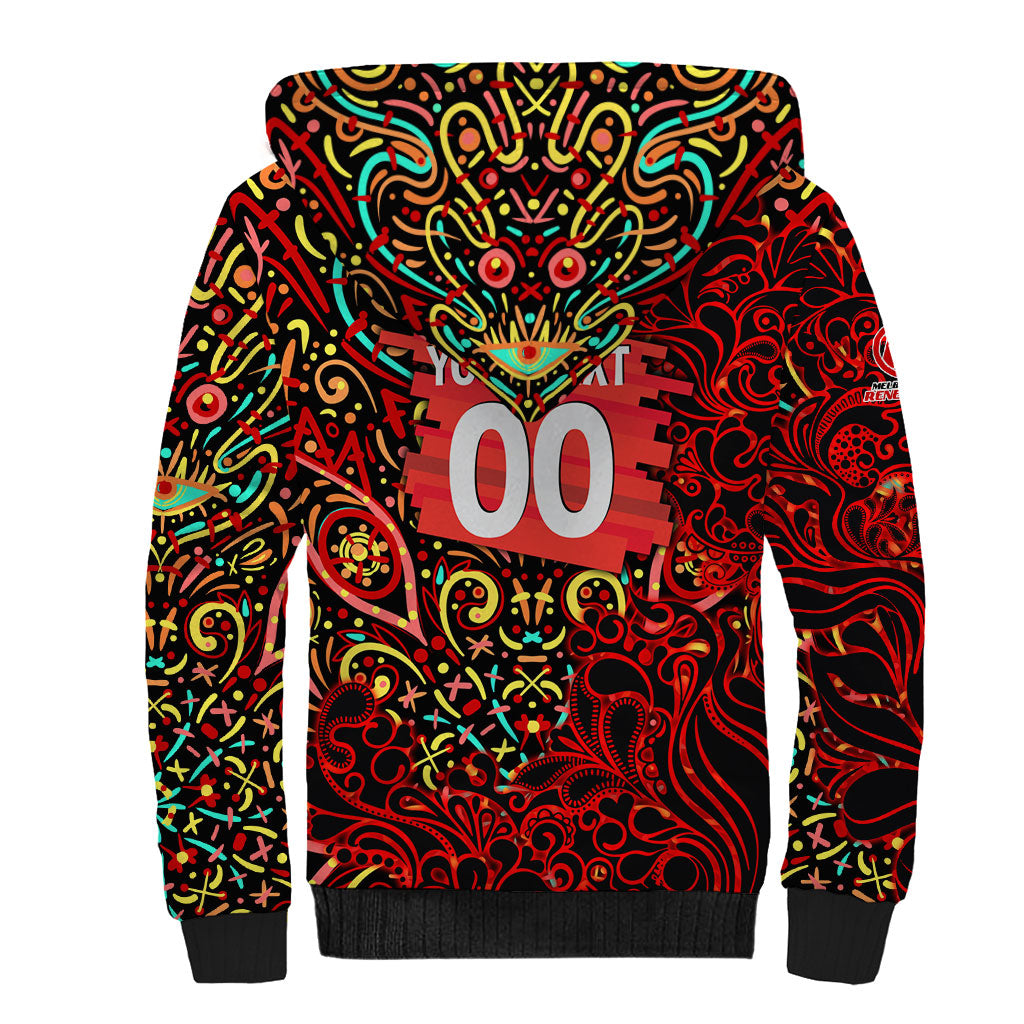 Personalized Melbourne Renegades Cricket Sherpa Hoodie Hippie Psychedelic Pattern Vibrant Mandala Art Style
