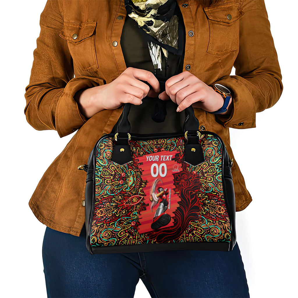 Personalized Melbourne Renegades Cricket Shoulder Handbag Hippie Psychedelic Pattern Vibrant Mandala Art Style