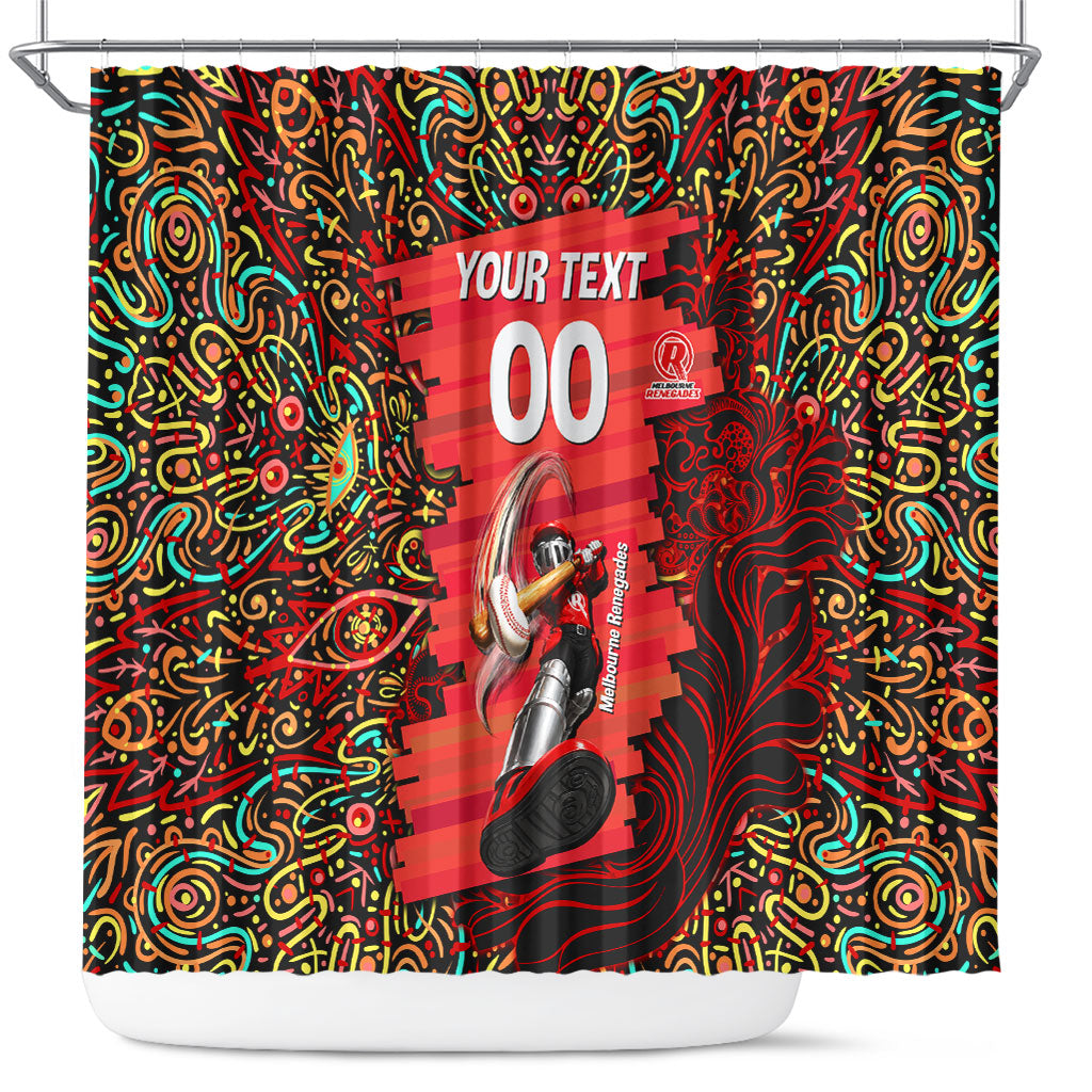 Personalized Melbourne Renegades Cricket Shower Curtain Hippie Psychedelic Pattern Vibrant Mandala Art Style