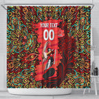 Personalized Melbourne Renegades Cricket Shower Curtain Hippie Psychedelic Pattern Vibrant Mandala Art Style