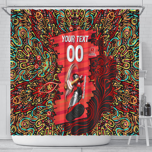 Personalized Melbourne Renegades Cricket Shower Curtain Hippie Psychedelic Pattern Vibrant Mandala Art Style