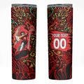 Personalized Melbourne Renegades Cricket Skinny Tumbler Hippie Psychedelic Pattern Vibrant Mandala Art Style
