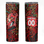 Personalized Melbourne Renegades Cricket Skinny Tumbler Hippie Psychedelic Pattern Vibrant Mandala Art Style