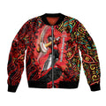 Personalized Melbourne Renegades Cricket Sleeve Zip Bomber Jacket Hippie Psychedelic Pattern Vibrant Mandala Art Style