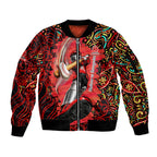 Personalized Melbourne Renegades Cricket Sleeve Zip Bomber Jacket Hippie Psychedelic Pattern Vibrant Mandala Art Style