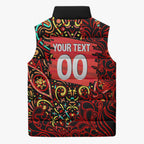 Personalized Melbourne Renegades Cricket Sleeveless Puffer Jacket Hippie Psychedelic Pattern Vibrant Mandala Art Style