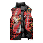 Personalized Melbourne Renegades Cricket Sleeveless Puffer Jacket Hippie Psychedelic Pattern Vibrant Mandala Art Style