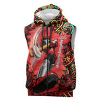 Personalized Melbourne Renegades Cricket Sleeveless Zip Hoodie Hippie Psychedelic Pattern Vibrant Mandala Art Style