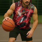 Personalized Melbourne Renegades Cricket Sleeveless Zip Hoodie Hippie Psychedelic Pattern Vibrant Mandala Art Style
