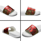 Personalized Melbourne Renegades Cricket Slide Sandals Hippie Psychedelic Pattern Vibrant Mandala Art Style