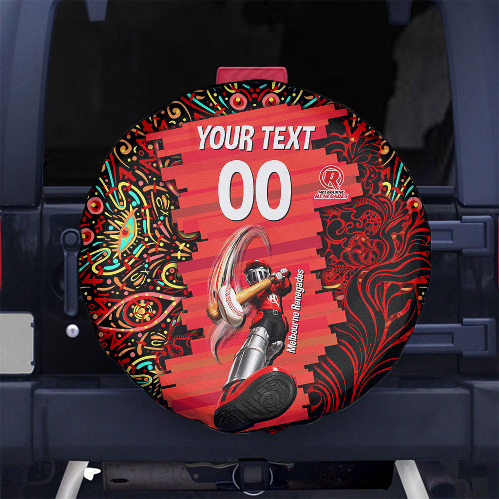 Personalized Melbourne Renegades Cricket Spare Tire Cover Hippie Psychedelic Pattern Vibrant Mandala Art Style
