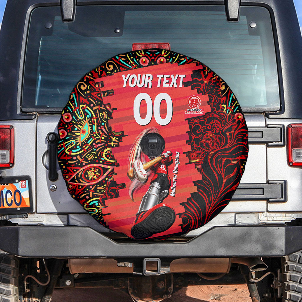 Personalized Melbourne Renegades Cricket Spare Tire Cover Hippie Psychedelic Pattern Vibrant Mandala Art Style