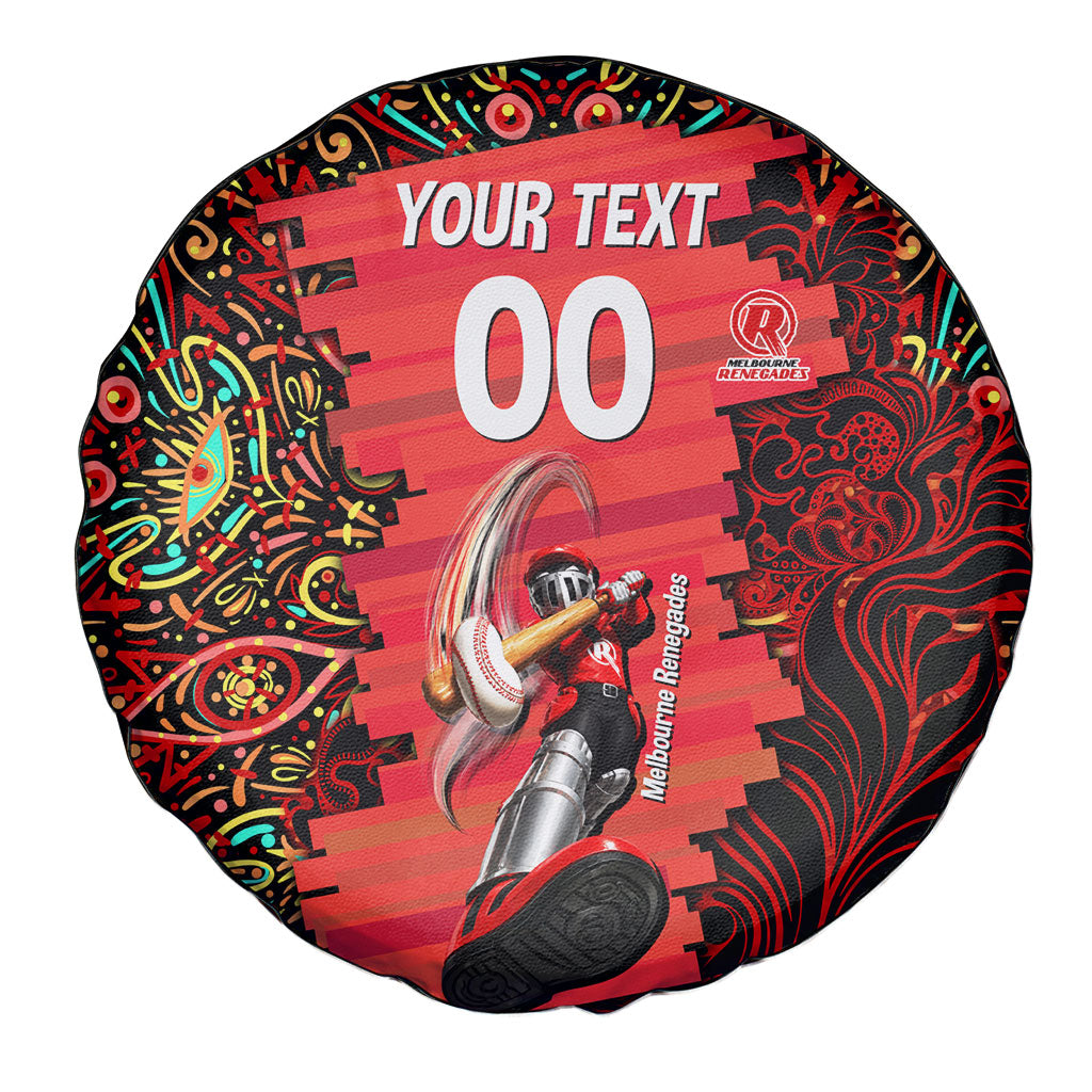 Personalized Melbourne Renegades Cricket Spare Tire Cover Hippie Psychedelic Pattern Vibrant Mandala Art Style