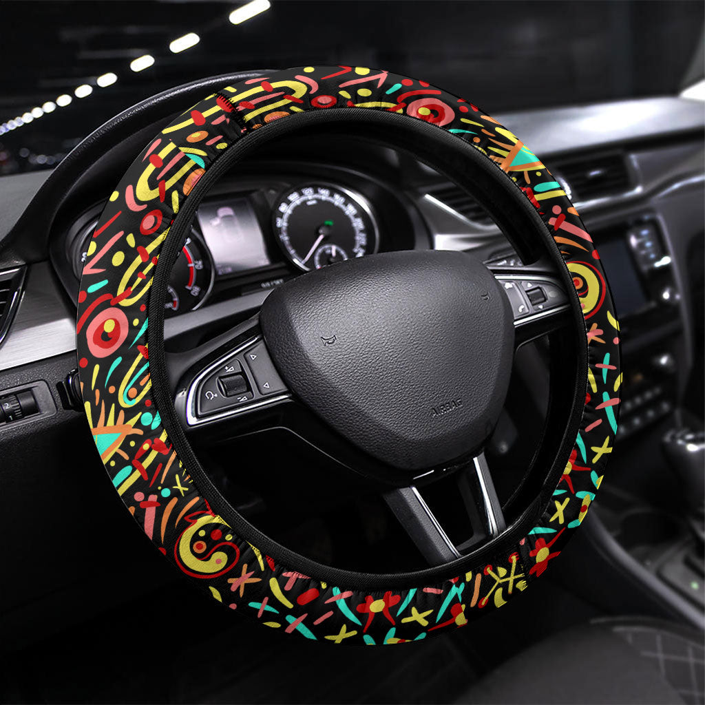 Melbourne Renegades Cricket Steering Wheel Cover Hippie Psychedelic Pattern Vibrant Mandala Art Style