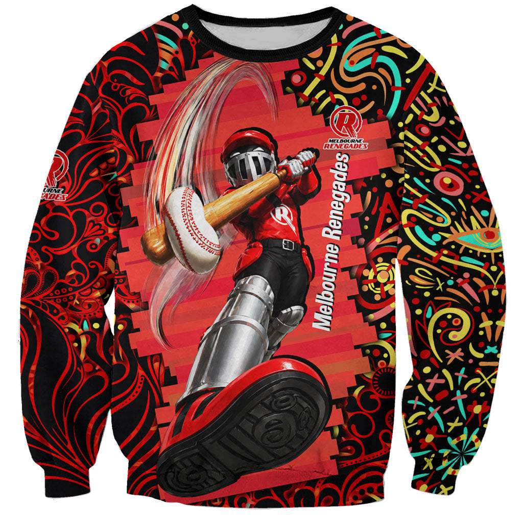 Personalized Melbourne Renegades Cricket Sweatshirt Hippie Psychedelic Pattern Vibrant Mandala Art Style