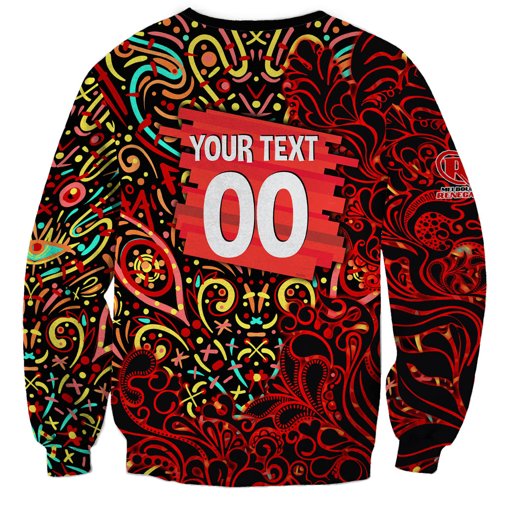 Personalized Melbourne Renegades Cricket Sweatshirt Hippie Psychedelic Pattern Vibrant Mandala Art Style