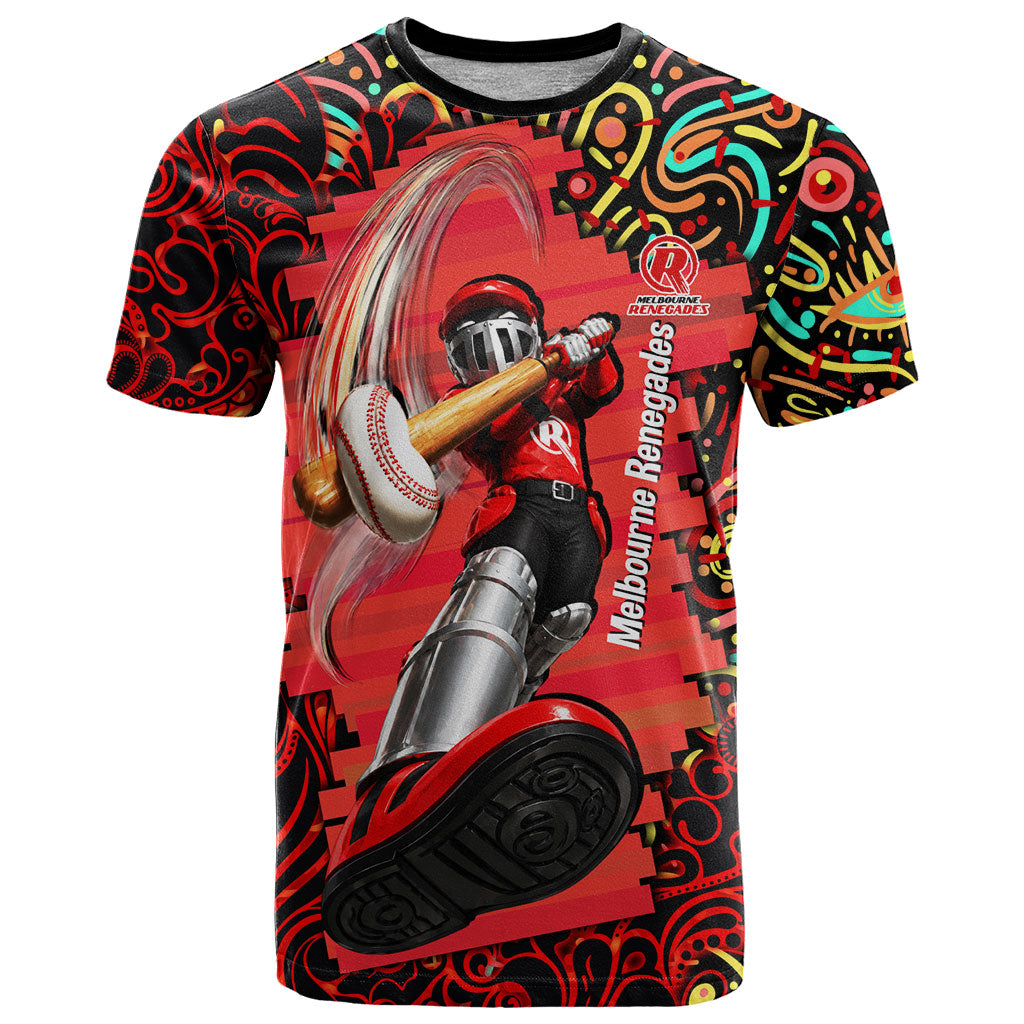 Personalized Melbourne Renegades Cricket T Shirt Hippie Psychedelic Pattern Vibrant Mandala Art Style