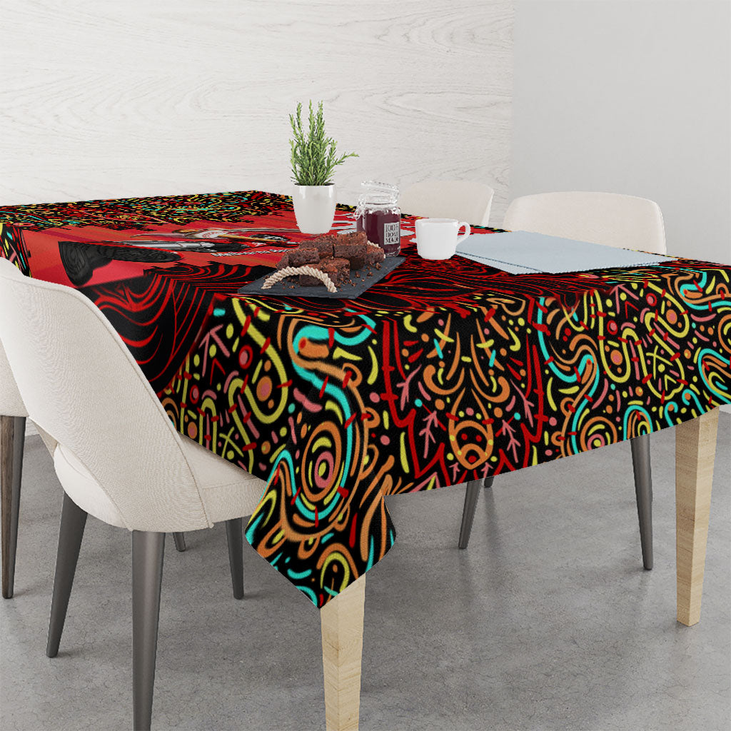 Personalized Melbourne Renegades Cricket Tablecloth Hippie Psychedelic Pattern Vibrant Mandala Art Style