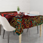 Personalized Melbourne Renegades Cricket Tablecloth Hippie Psychedelic Pattern Vibrant Mandala Art Style