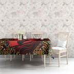 Personalized Melbourne Renegades Cricket Tablecloth Hippie Psychedelic Pattern Vibrant Mandala Art Style