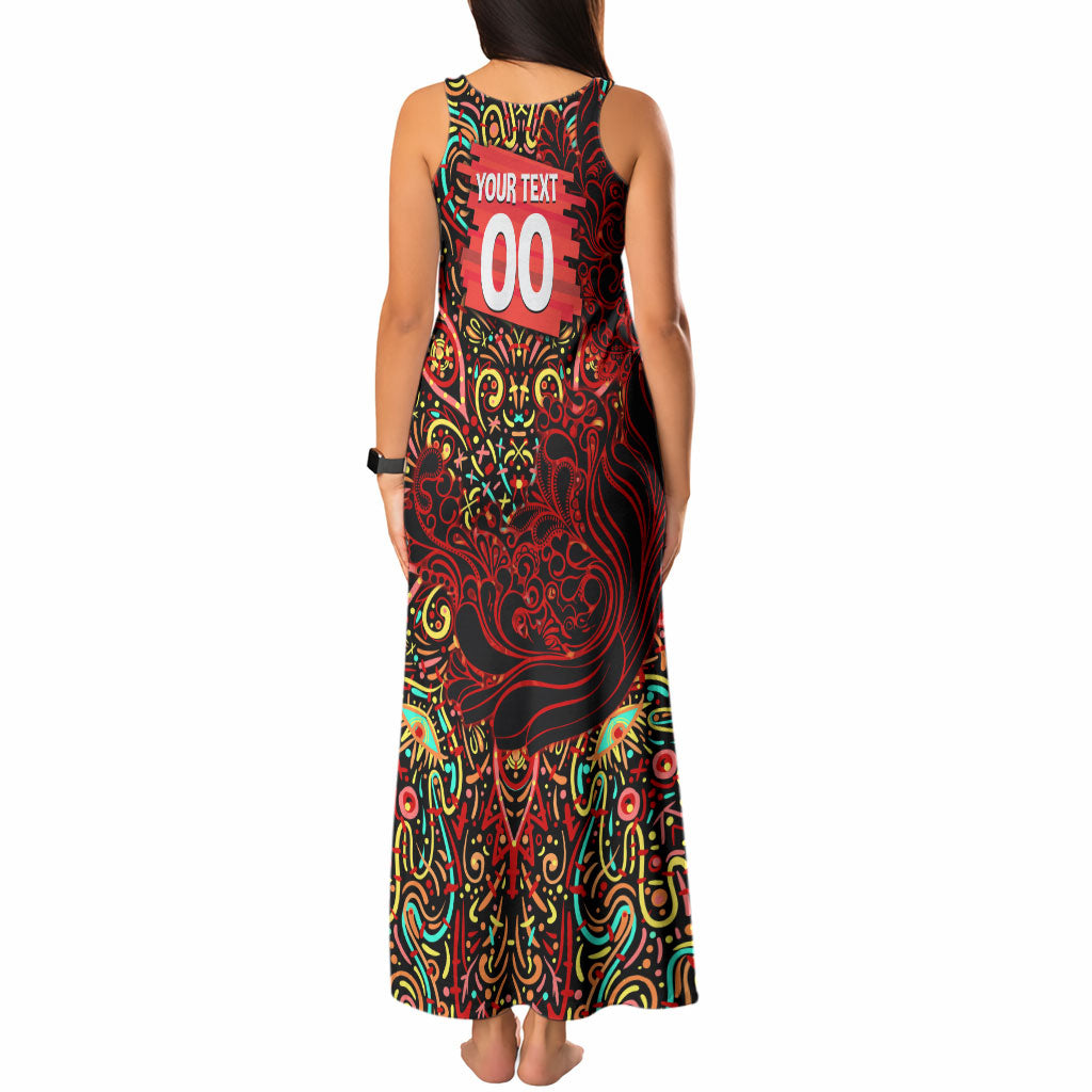 Personalized Melbourne Renegades Cricket Tank Maxi Dress Hippie Psychedelic Pattern Vibrant Mandala Art Style