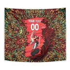 Personalized Melbourne Renegades Cricket Tapestry Hippie Psychedelic Pattern Vibrant Mandala Art Style