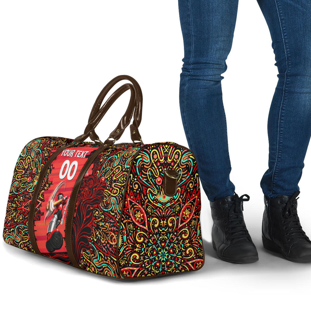 Personalized Melbourne Renegades Cricket Travel Bag Hippie Psychedelic Pattern Vibrant Mandala Art Style