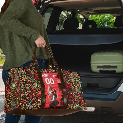 Personalized Melbourne Renegades Cricket Travel Bag Hippie Psychedelic Pattern Vibrant Mandala Art Style
