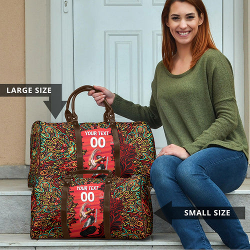 Personalized Melbourne Renegades Cricket Travel Bag Hippie Psychedelic Pattern Vibrant Mandala Art Style
