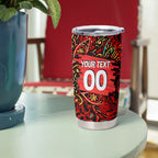 Personalized Melbourne Renegades Cricket Tumbler Cup Hippie Psychedelic Pattern Vibrant Mandala Art Style