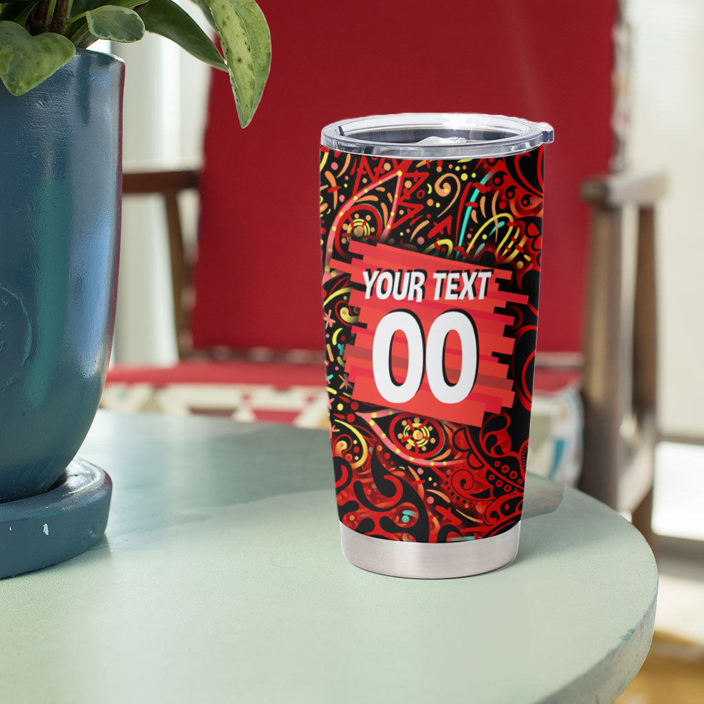 Personalized Melbourne Renegades Cricket Tumbler Cup Hippie Psychedelic Pattern Vibrant Mandala Art Style