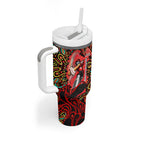 Personalized Melbourne Renegades Cricket Tumbler With Handle Hippie Psychedelic Pattern Vibrant Mandala Art Style