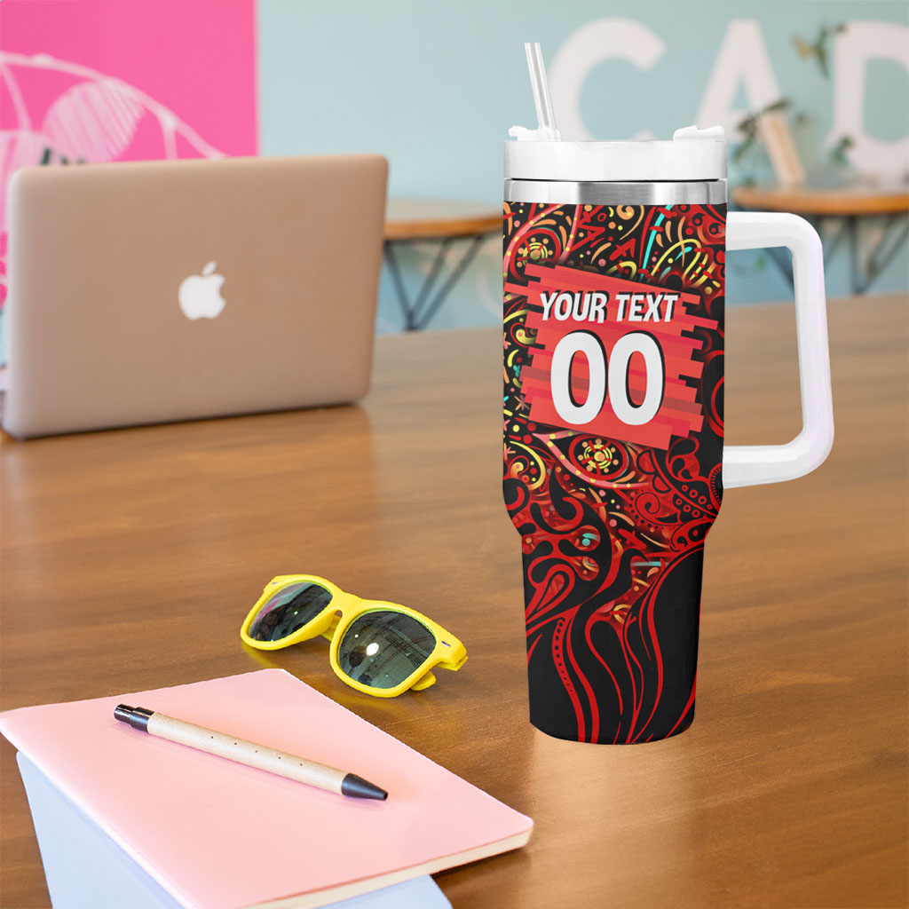 Personalized Melbourne Renegades Cricket Tumbler With Handle Hippie Psychedelic Pattern Vibrant Mandala Art Style