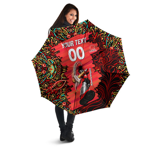 Personalized Melbourne Renegades Cricket Umbrella Hippie Psychedelic Pattern Vibrant Mandala Art Style