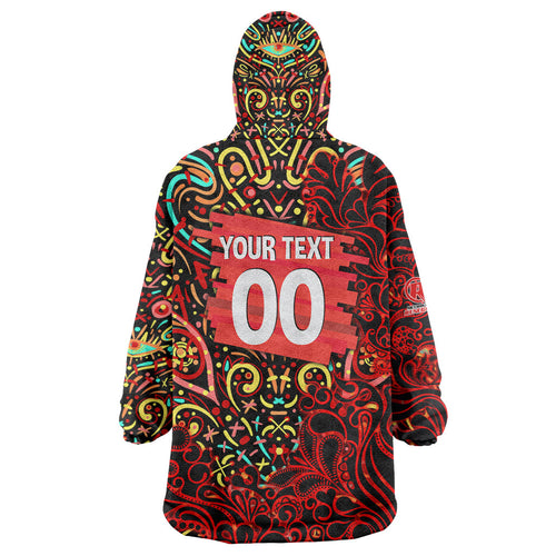 Personalized Melbourne Renegades Cricket Wearable Blanket Hoodie Hippie Psychedelic Pattern Vibrant Mandala Art Style