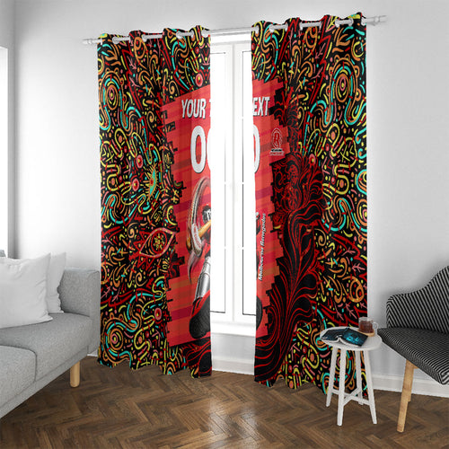 Personalized Melbourne Renegades Cricket Window Curtain Hippie Psychedelic Pattern Vibrant Mandala Art Style