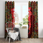 Personalized Melbourne Renegades Cricket Window Curtain Hippie Psychedelic Pattern Vibrant Mandala Art Style