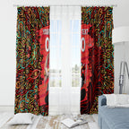 Personalized Melbourne Renegades Cricket Window Curtain Hippie Psychedelic Pattern Vibrant Mandala Art Style